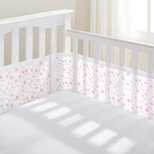 BreathableBaby Mesh Cot Cot Bed Liner Blue Stars Bambinos Wexford