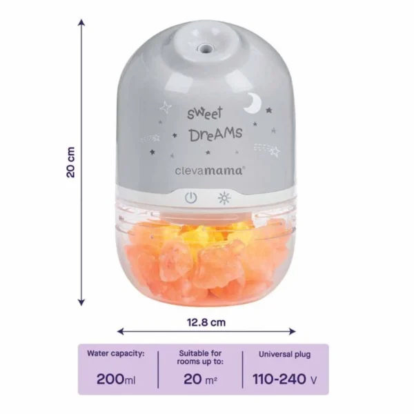 Clevamama Clevapure Salt Lamp, Humidifier & Nightlight - Image 6