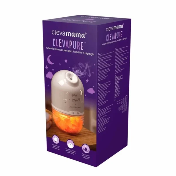 Clevamama Clevapure Salt Lamp, Humidifier & Nightlight