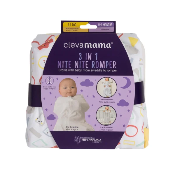 Clevamama 2.5 Tog 3-In-1 Nite Nite Romper - Blue - Image 7