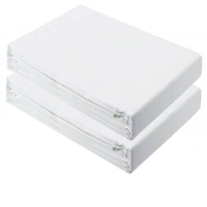 Cuddles Collection 2-Pack Fitted Next 2 Me Sheets - White