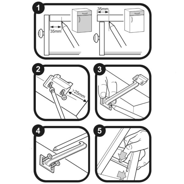 Clippasafe 6 Cupboard & Drawer Locks - Instructions