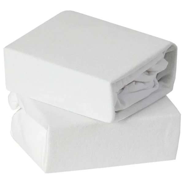Baby Elegance 2-Pack Fitted Cot Bed Sheets - White