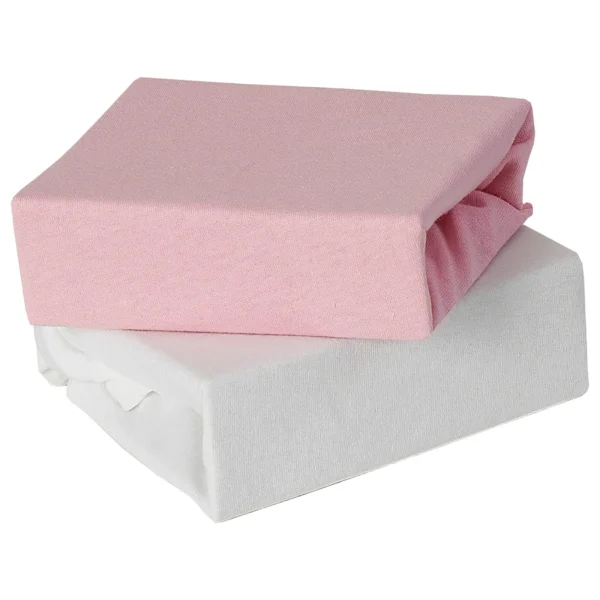 Baby Elegance 2-Pack Fitted Cot Sheets - Pink