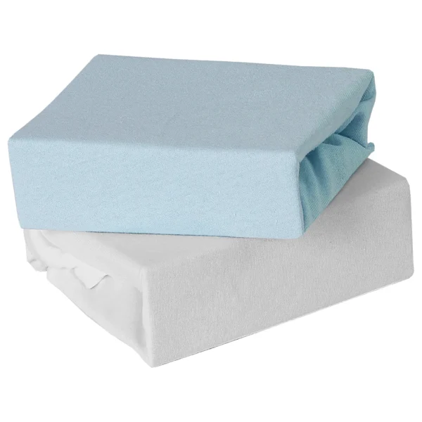 Baby Elegance 2-Pack Cot Bed Fitted Sheets - Blue