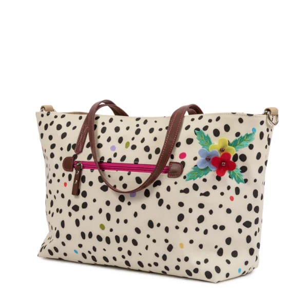 Pink Lining Notting Hill Tote - Dalmation Fever - Left Angle View