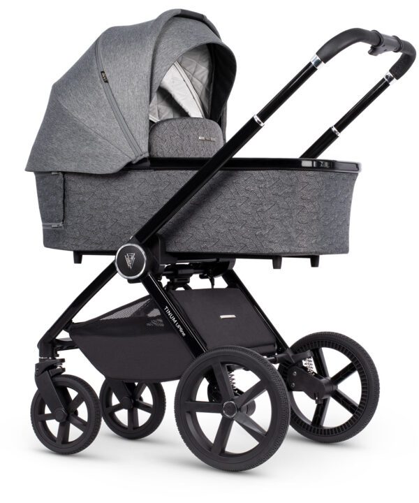 Venicci Tinum Upline 3-In-1 Travel System – Slate Grey - Carrycot Showcase