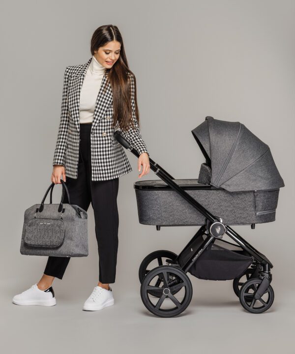 Venicci Tinum Upline 3-In-1 Travel System - Slate Grey - Mother with Stroller Showcase