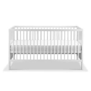 Babylo Westland Cot Bed - White - Cot with Frame Bars Display