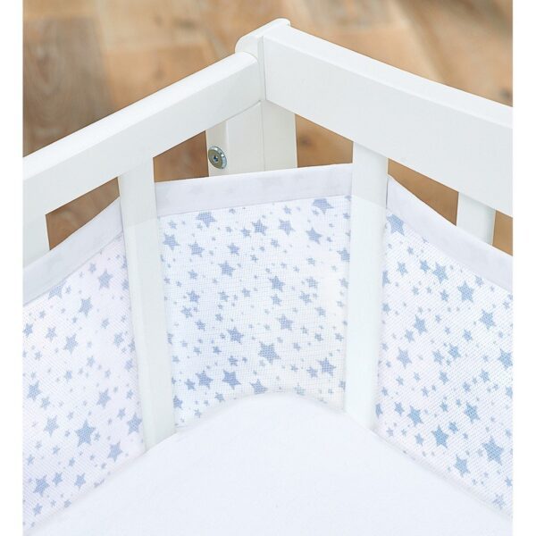 BreathableBaby Mesh Cot/Cot Bed Liner - Blue Stars - Image 3