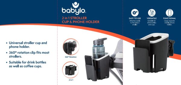 Babylo 2-In-1 Stroller Cup & Phone Holder - Image 4