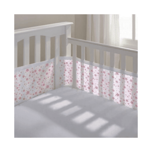 BreathableBaby Mesh Cot/Cot Bed Liner - Blue Stars - Image 12