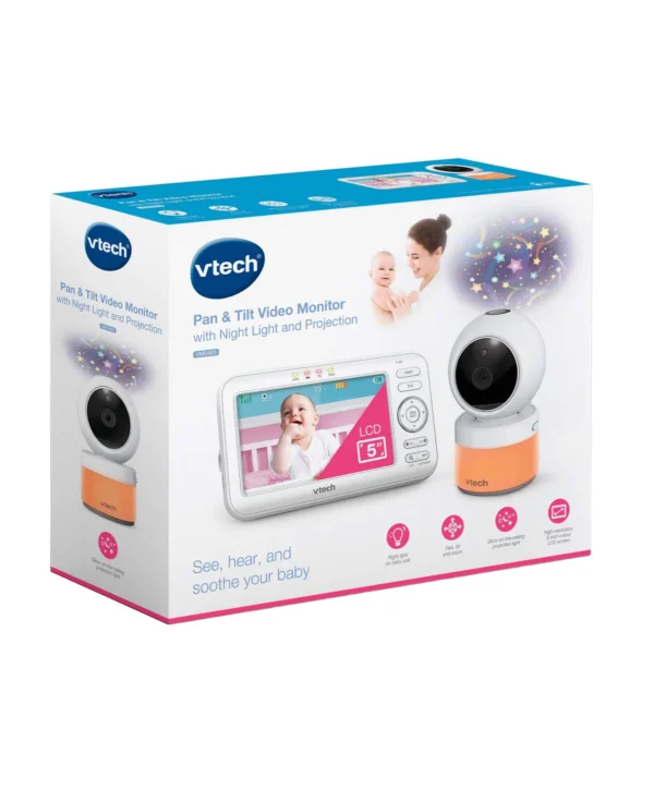 VTech VM5463 5" Pan & Tilt Video Monitor with Night Light and Projection - Image 2