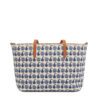 Pink Lining Notting Hill Tote - Navy Apples & Pears - Back View Display
