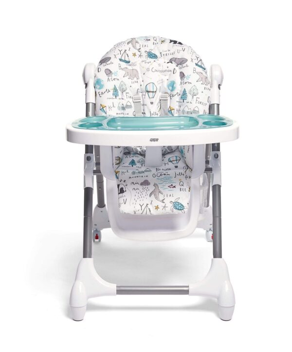 Mamas & Papas Snax Highchair - Happy Planet - Lowered Seat View