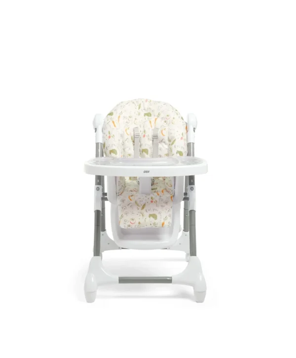 Mamas & Papas Snax Highchair - Wonky Veg - Front View Lowered