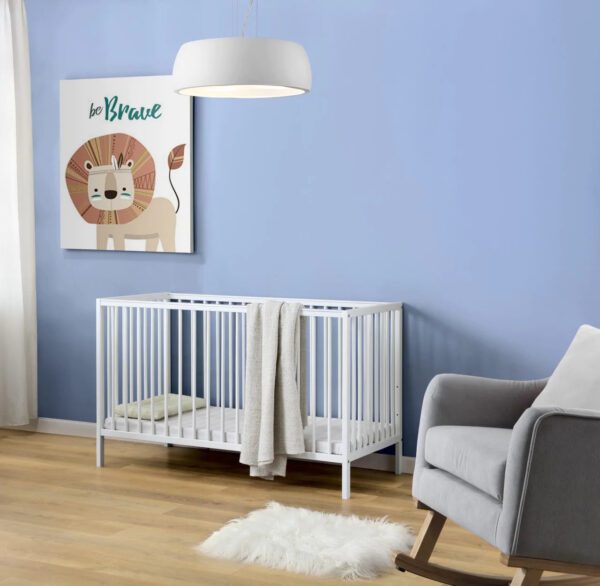 Babylo Willow Cot - White - Product in Room Showcase
