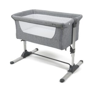 Babylo Snuggle Cuddle Co-Sleeper Grey Melange - Closed Display