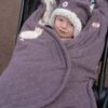 Lodger Footmuff Bunker Fleece - Mauve - Image 2