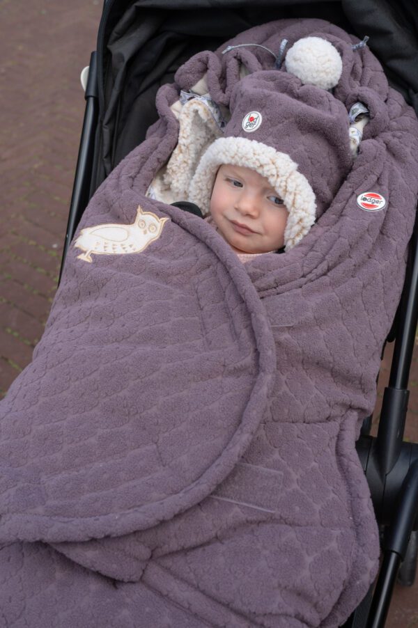 Lodger Footmuff Bunker Fleece - Mauve - Image 2