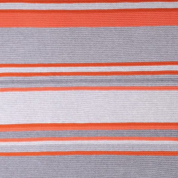 Cosatto Blanket - Stripe Blanket Grey Orange - Close Up Details