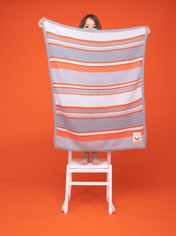 Cosatto Blanket - Stripe Blanket Grey Orange
