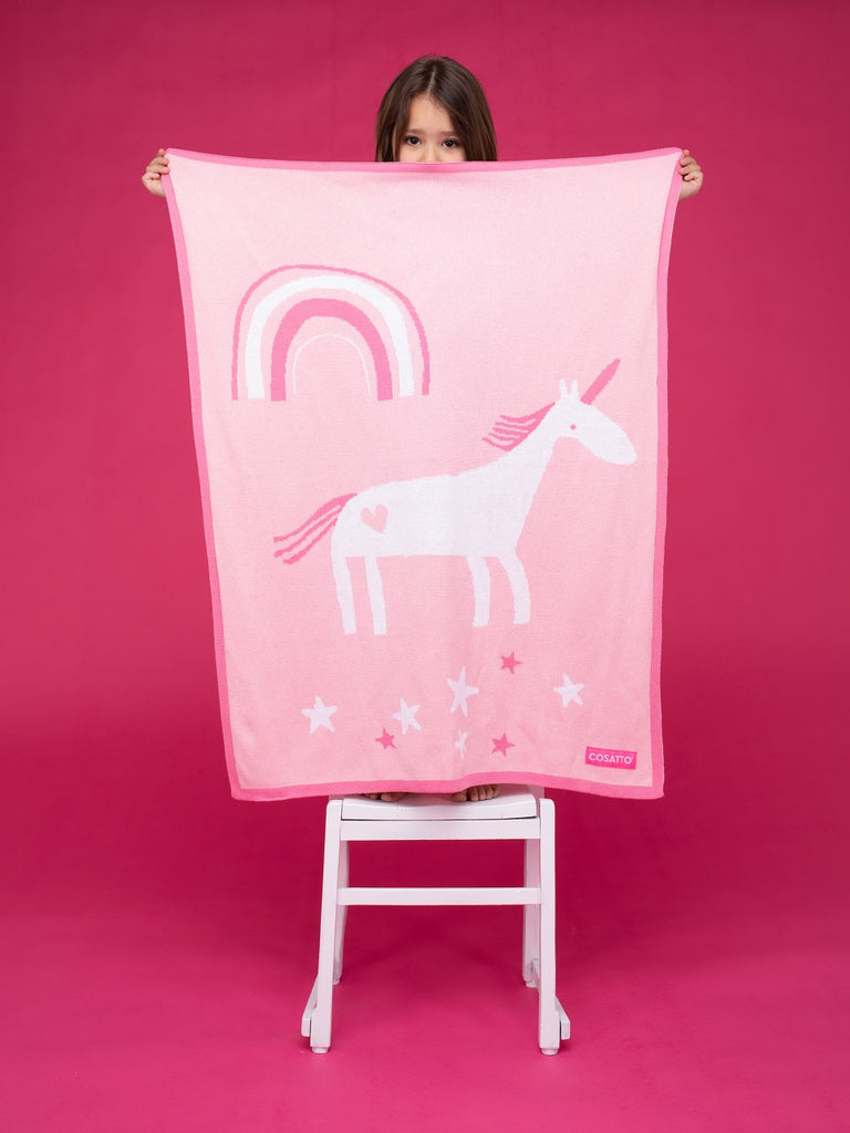 Cosatto Blanket - Unicorn Land - Product Showcase with Child