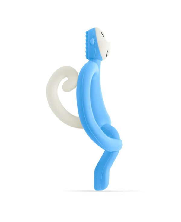 Matchstick Monkey Original Teething Toy - Light Blue Side View