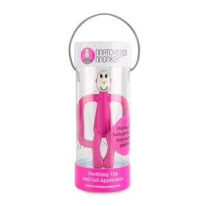 Matchstick Monkey Original Teething Toy - Bright Pink - Packaging