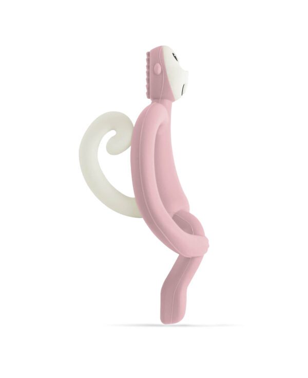 Matchstick Monkey Original Teething Toy - Dusty Pink - Side View