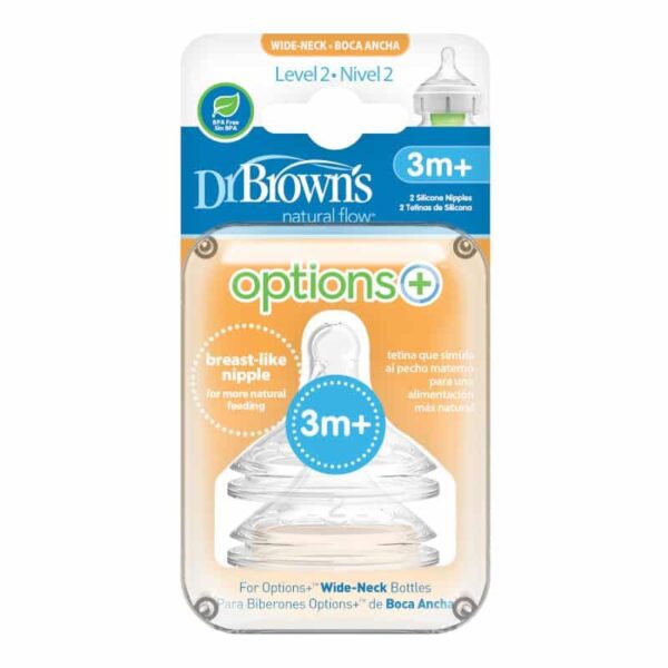 Dr Brown’s Options+ Level 2 Teats - Packaging