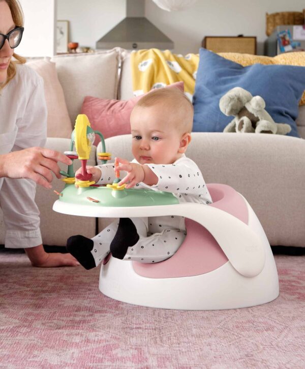 Mamas & Papas Snug Floor Seat with Activity Tray - Blossom - Baby in Seat Showcase