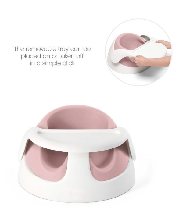 Mamas & Papas Snug Floor Seat with Activity Tray - Blossom - Empty Seat with Tray Attached and Removal Demonstration