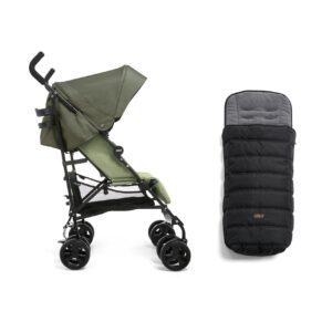 Mamas & Papas Cruise Buggy & Footmuff Bundle - Green/Black - Side View