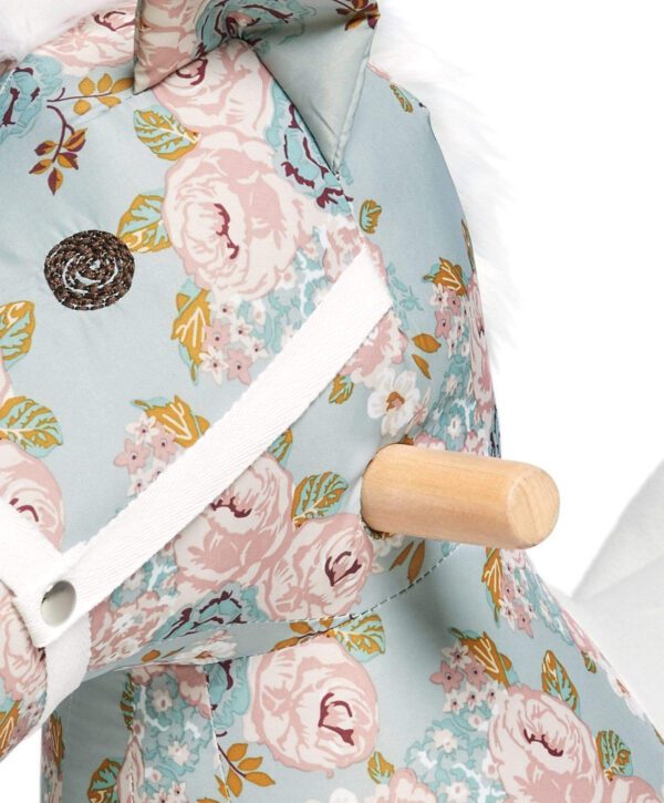 Mamas & Papas Rocking Horse - Floral Close Up Detail Head and Handlebar
