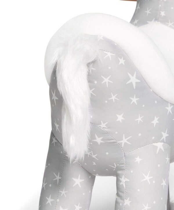 Mamas & Papas Rocking Horse - Star Grey White Close Up Back and Tail
