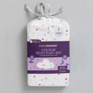 ClevaMama Toddler Pillow Case 2 Pack - Product in Packaging