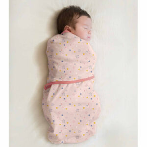 Clevamama Swaddle to Sleep - Baby Swaddle Wrap - Baby in Swaddle Showcase Pink