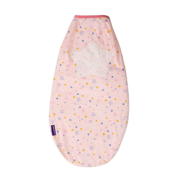 Clevamama Swaddle to Sleep - Baby Swaddle Wrap - Back View Pink