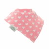 Ziggle Hearts and Bows Bib Set - Pink with White Hearts