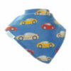 Ziggle Boysterous Bib Set - Red and Yellow Cars on Blue Background