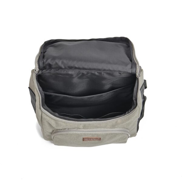 Babylo Panorama Backpack with Change Pad - Sand Colour Top View Open