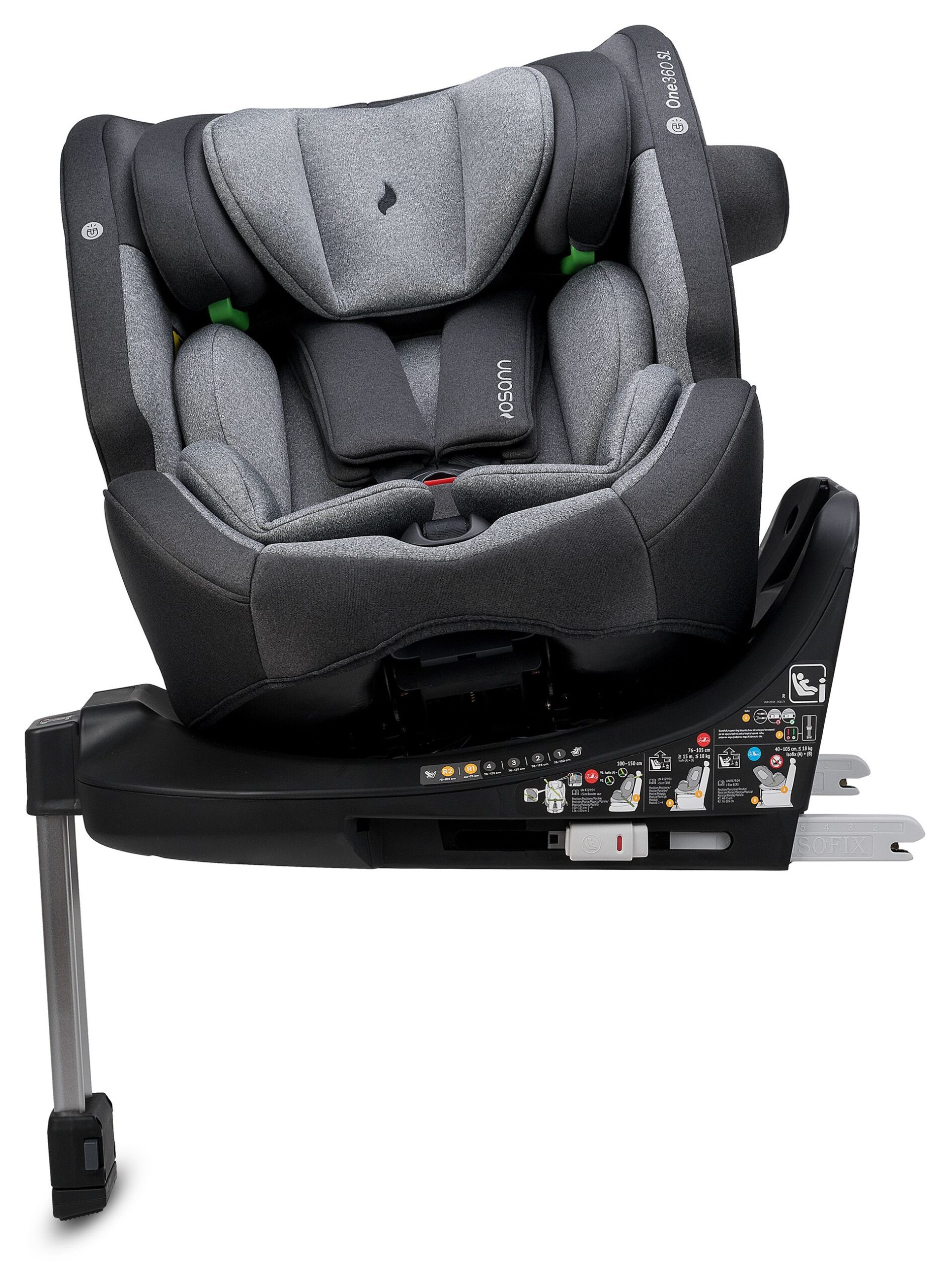 Osann One 360 SL R129 i-Size Car Seat - Grey - Image 4