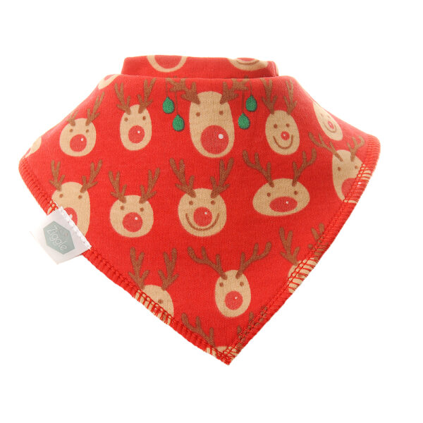 Ziggle 4 pk bib -  Christmas Reds - Image 4