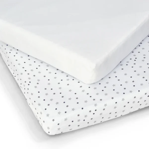 Baby Elegance Travel Cot Sheets - Stars