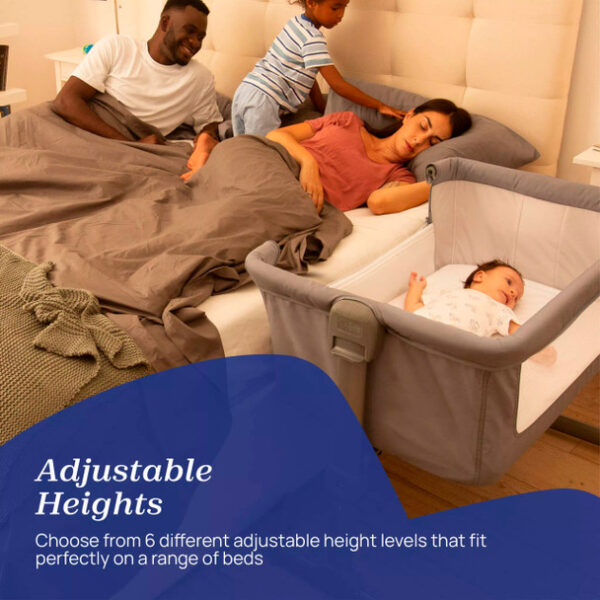 Chicco Next2Me Bedside Crib -Stone - Image 2